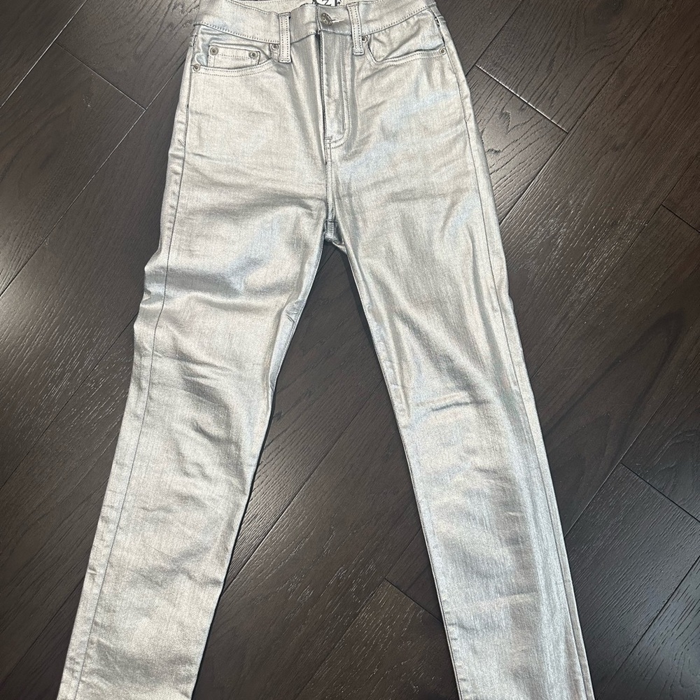 Women's Silver Straight Leg Pants